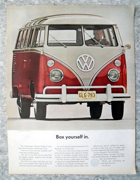 1968 Volkswagen Vw Bus Station Wagon Van Original Vintage Retro Classic