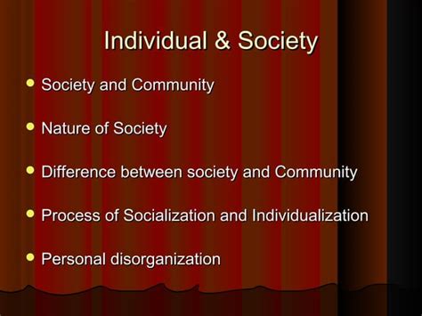 Individual And Society