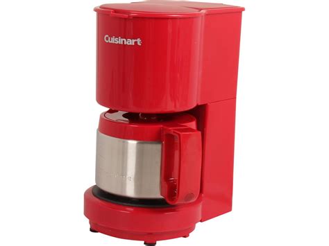Refurbished Cuisinart Dcc 450r Red 4 Cup Coffeemaker With Stainless