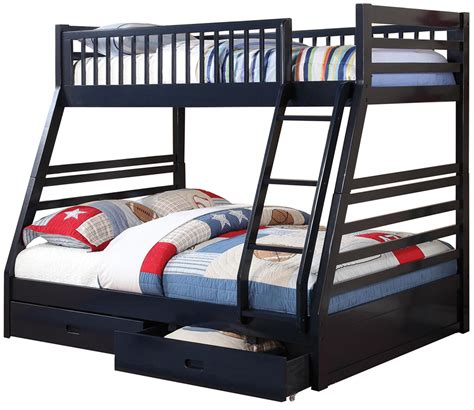 Aldo Navy Blue Storage Bunk Bed Cb Furniture