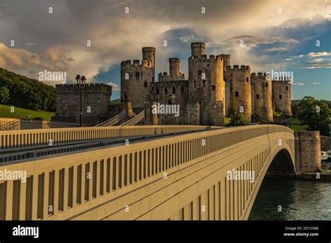 Medieval Conwy Castle North Wales Uk Stock Photo Alamy