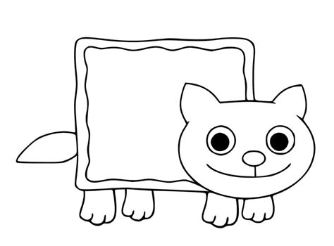 Free Printable Nyan Cat Coloring Page Free Printable Coloring Pages