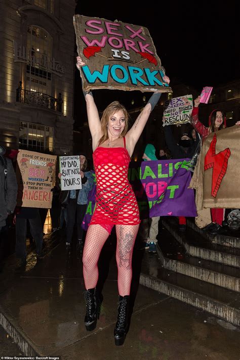 Women Take To Londons Street To Protest About Sex Worker Laws Daily Mail Online