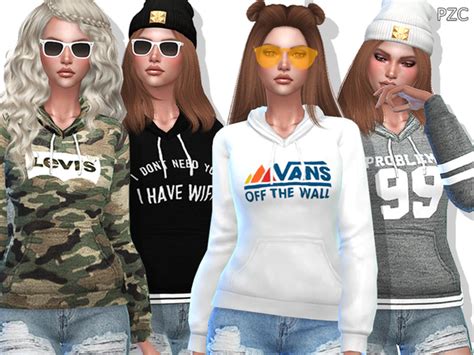 Sporty Hoodies Set 010 By Pinkzombiecupcakes At Tsr Sims 4 Updates