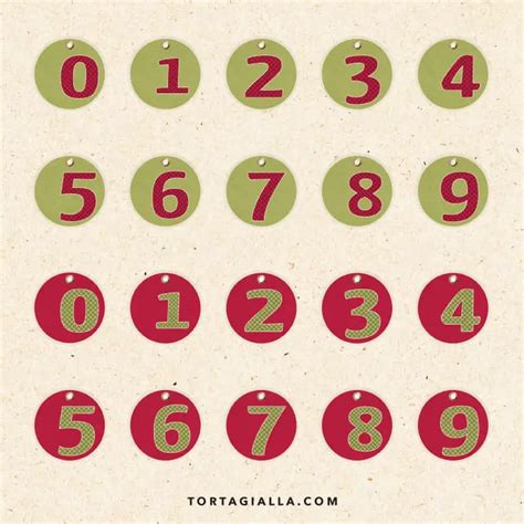 Free Printable Christmas Numbers Pdf And Pngs Tortagialla