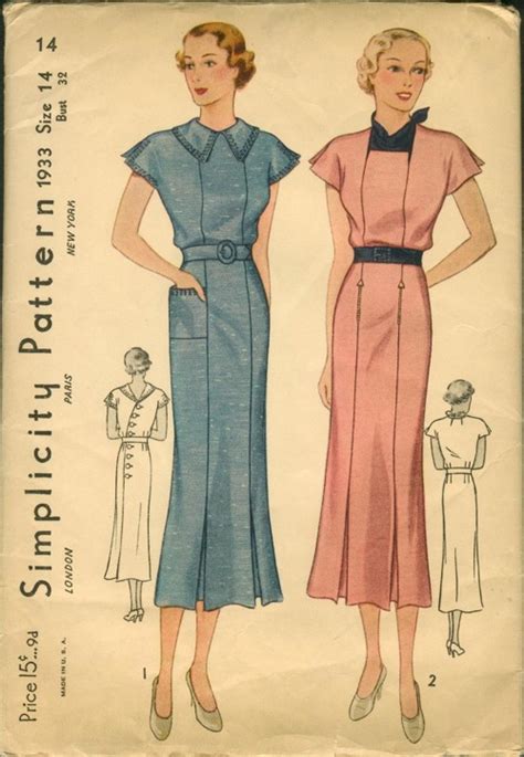 Simplicity 1933 Vintage Sewing Patterns Fandom