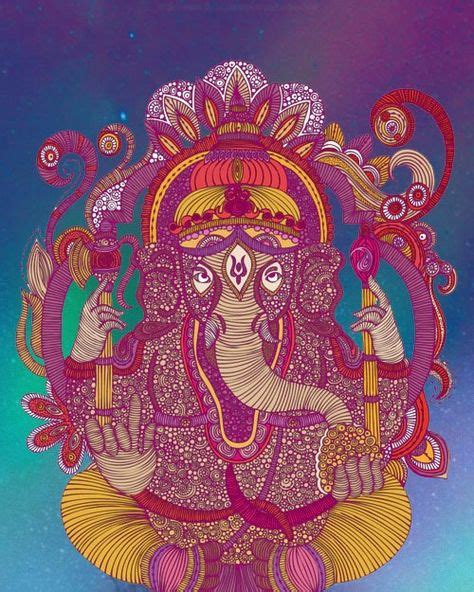 Ganesha Psychedelic Art Visionary Art Art