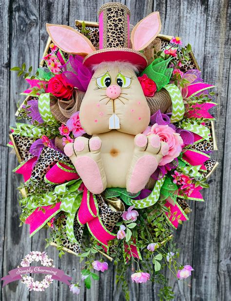 Easter Wreath Easter Bunny Wreath Spring Bunny Wreath