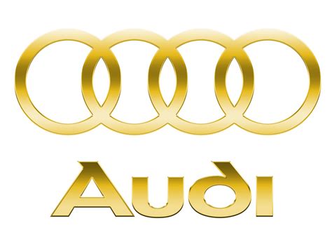 Audi Metallic Golden Logo PNG Transparent Logo Freepngdesign