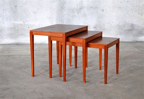 Select Modern Danish Modern Teak Nesting Tables And Side Table