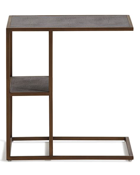 Four Hands Peyton Faux Shagreen Side Table