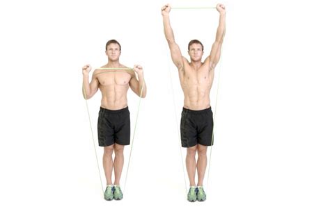 This beginner resistance band workout works arms and shoulders and has all the exercises you need to sculpt biceps and triceps. How to do the resistance band shoulder press - Men's Health
