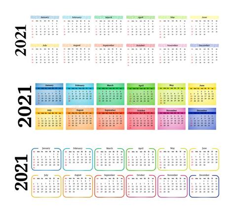 Calendario Para 2021 Aislado En Un Fondo Blanco Stock De Ilustración Ilustración De Calendario