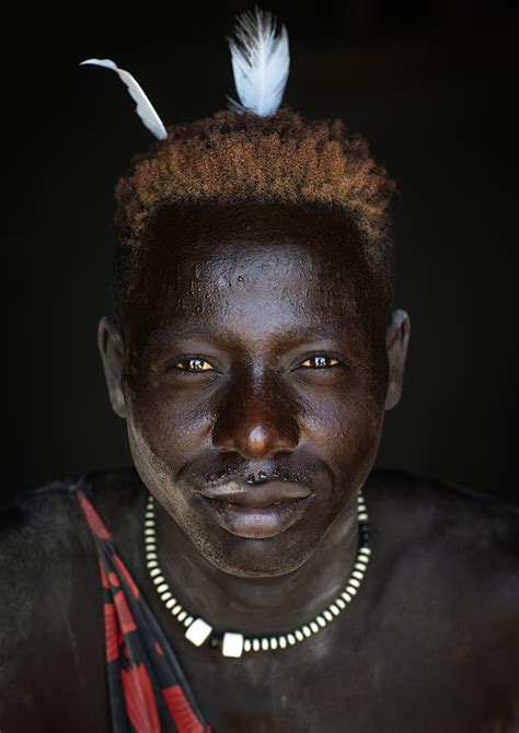 Portrait Of A Mundari Tribe Man With Hair Dyed In Orange W Flickr