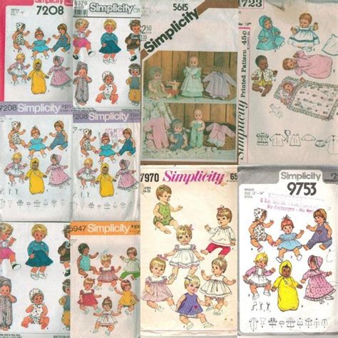 Vintage Simplicity Baby Doll Clothes Sewing Pattern Ebay