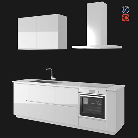 3D model Modern kitchen VOXTORP SMALL | CGTrader