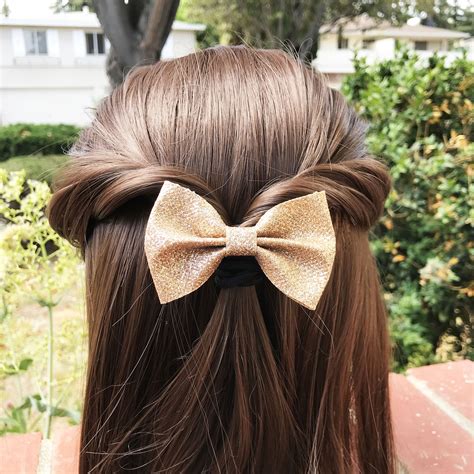 Gold Glitter Bow Glitter Hair Bows Hair Bows For Girls Hair Etsy Artofit