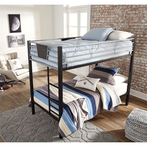 Signature Design By Ashley Dinsmore Twintwin Metal Bunk Bed W Ladder
