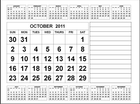 Wallalaf October Calendar 2011