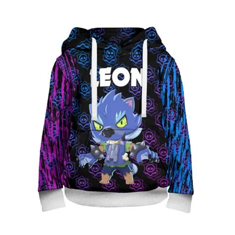 Childrens Sweatshirt 3d Brawl Stars Leon Werewolfhoodies