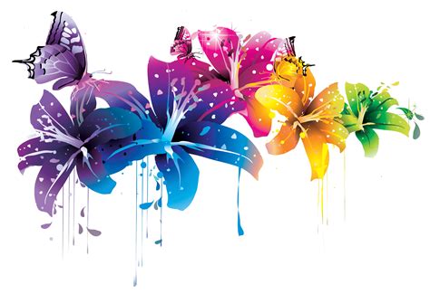 Colorful Flower Vector Clipart Png By Briellefantasy On Deviantart