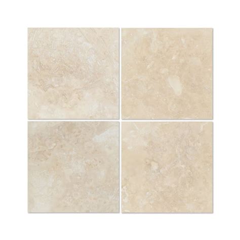 Ivory Travertine Tile Honed 6x6 Tilephile