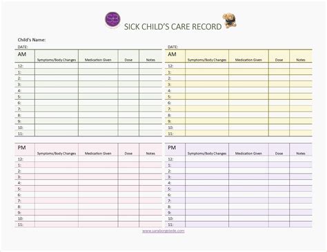 Free printable daily time sheet in pdf format. Free Printable Caregiver Forms | Free Printable