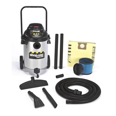 Shop Vac 10 Gallon Stainless Steel Right Stuff Wet And Dry Vacuum 65 Peak Hp 9625510 Vacuum