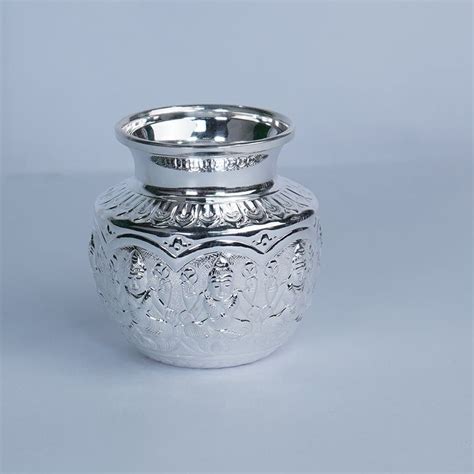 Pure Silver Laxmi Kalash Silver Astha Mangal Kalash Pure Etsy In 2023