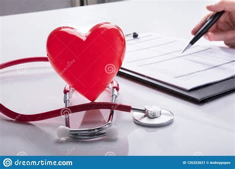 Close Up Of Stethoscope And Red Heart Stock Image Image Of Clinic