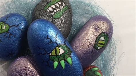 Painted Rocks Dragon Eggs Hand Painted Crafts By Crafty