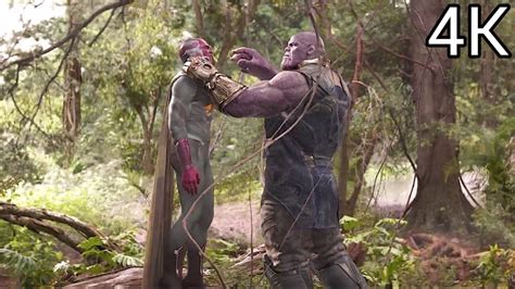 Thanos Kills Vision Vision Death Scene Avengers Infinity War 2018