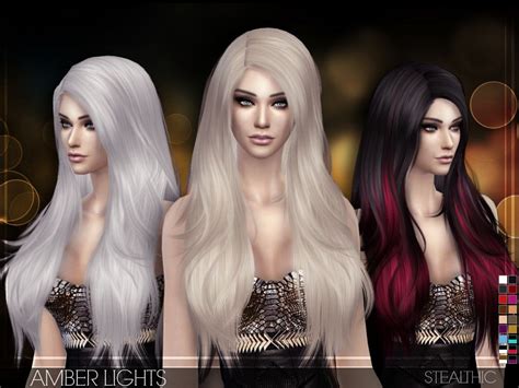 Stealthic Beutiful Hairstyle Amber Lights Sims 4 Hairs Download