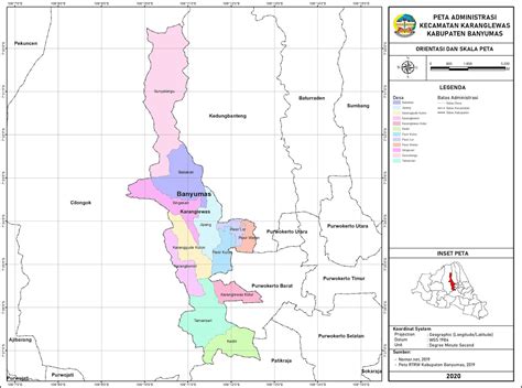 Peta Administrasi Kecamatan Karangwelas Kabupaten Banyumas Neededthing