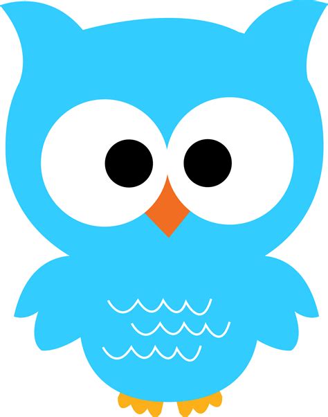 Corujinha Azul 01 Imagens Png Owl Printables Owl Classroom Owl
