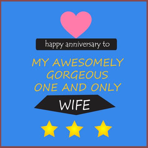 Happy Anniversary My Gorgeous Wife Send A Charity Card Birthday