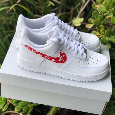 Fake vs real nike air force 1 how to spot fake nike air force 1 sneakers. Image of Air Force 1 x Supreme Louis Vuitton Customs ...