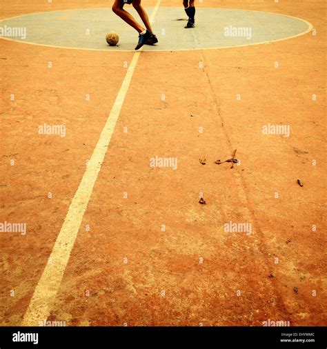 Boys Playing Football Stock Photo Alamy