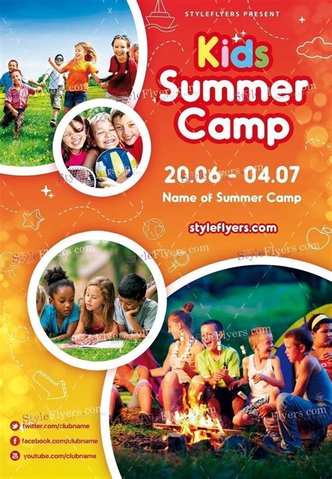 Kids Summer Camp Psd Flyer Template 18782 Summer Camps For Kids