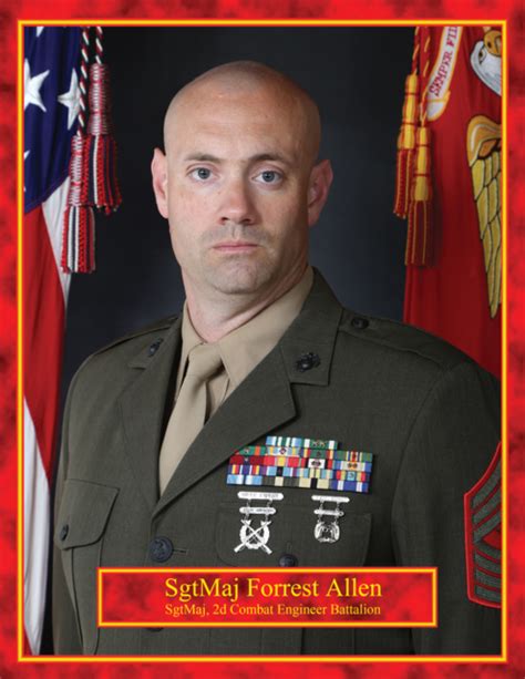 Sergeant Major Forrest C Allen 2nd Marine Division Biography