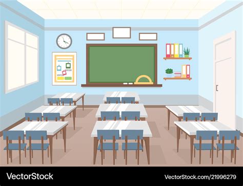 Classroom In School Empty Royalty Free Vector Image