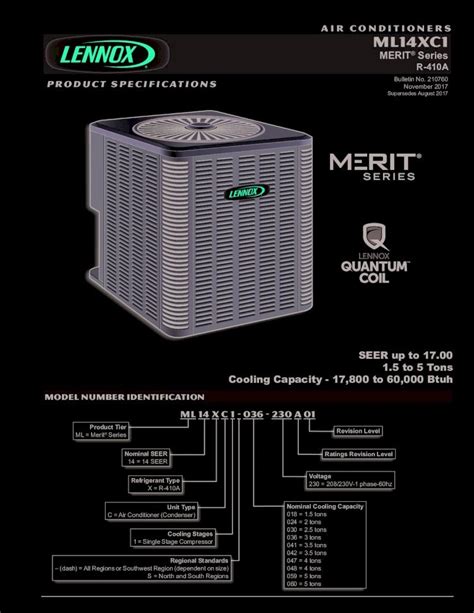 Ml14xc1 15 5 Ton Air Conditioners Air Conditioners · Air