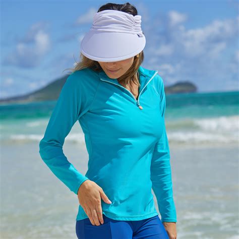 Womens Upf Long Sleeve Swim Shirt Sun Protection Swim Top Uv Skinz®
