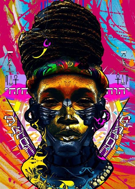 Sistah Afro Shogun Poster Picture Metal Print Paint By CODY