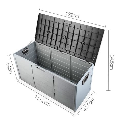 Black Outdoor Storage Box 290l Large Capacity