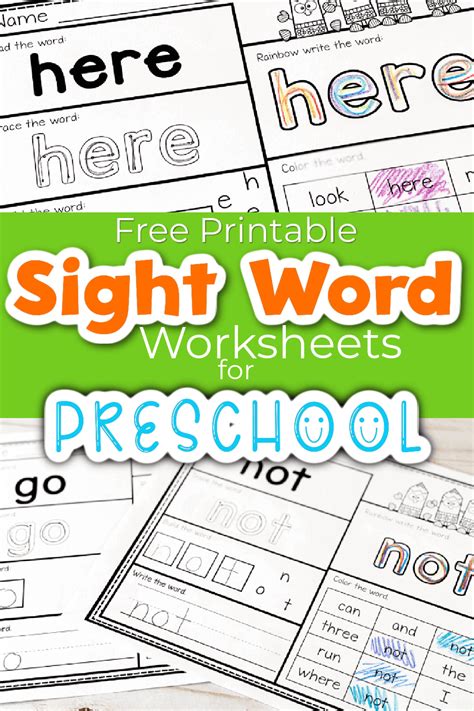 Preschool Sight Words Superstar Worksheets Worksheets Library