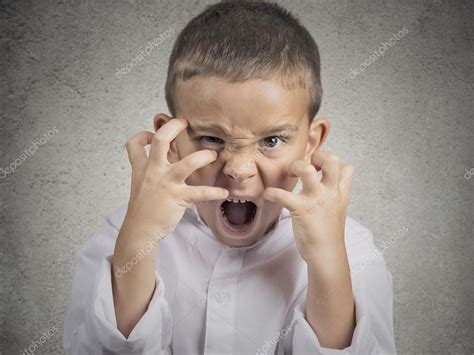 Angry Child Boy Screaming Hysterical Stock Photo By ©siphotography
