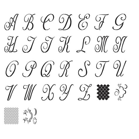 Shop Plaid Folkart ® Alphabet And Monogram Paper Stencils Script Font