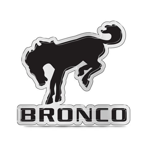 Ford Bronco 4 Full Color Flexible 3d Clear Dome Decal