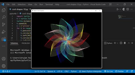 Python Turtle Graphics Cool Shape Drawing Python Turtle Coding